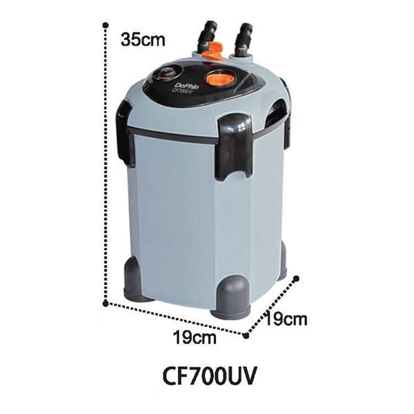 Dophin Akvaryum Dış Filtre Cf 700U 750 L/h 19x19x35 Cm