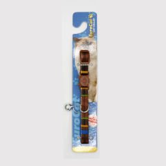 Euro Cat Kedi Boyun Tasması Ekose Desenli 10 Mm 28 Cm Kahverengi