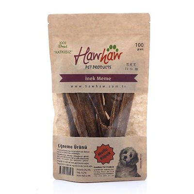 Hawhaw İnek Memesi Organik Köpek Çiğneme Ödül Maması 100 Gr