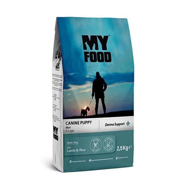 My Food Puppy Derma Support Kuzu ve Pirinçli Küçük Irk Yavru Köpek Maması 2.5 Kg