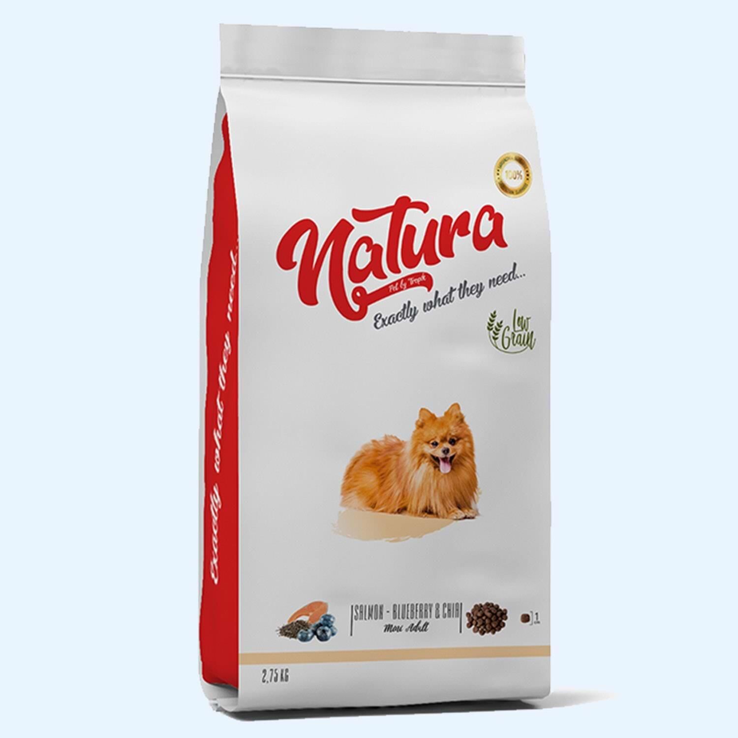 Natura Premium Somonlu Çia Tohumlu Küçük Irk Yetişkin Köpek Maması 2,75 kg
