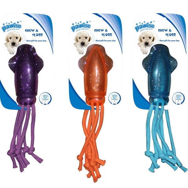 Pawise Mürekkep Balığı İpli Köpek Oyuncağı 14x8x 3.5 Cm