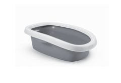 Stefanplast Sprint 10 Açık Kedi Tuvaleti Beyaz/Gri 31x43x14 Cm