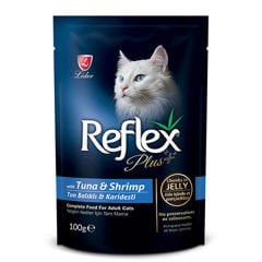 Reflex Plus Tuna ve Karidesli Jöleli Yetişkin Konserve Kedi Maması 100 Gr