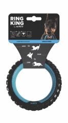 M-Pets Single Ring King Köpek Oyuncağı 12.7x12.7x2.2 Cm Mavi/Siyah