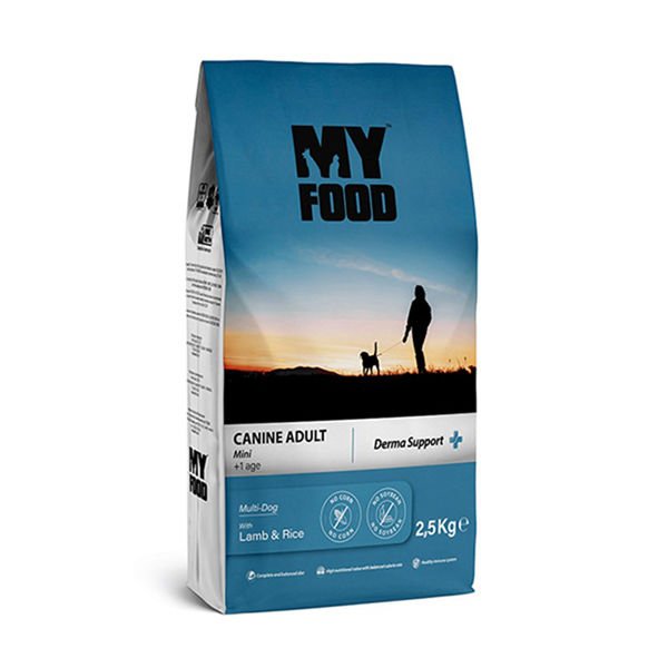 My Food Derma Support Kuzu ve Pirinçli Küçük Irk Yetişkin Köpek Maması 2.5 Kg