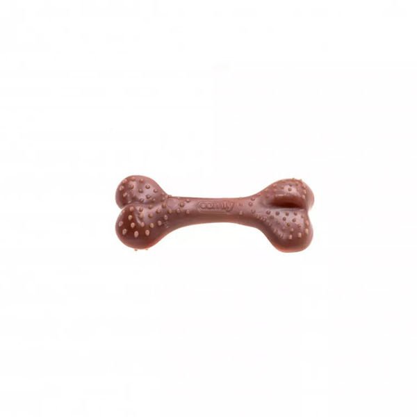 Aquael Ecomfy Toy Kemik Şeklinde Et Aromalı Köpek Oyuncağı Kahverengi 8.5 Cm