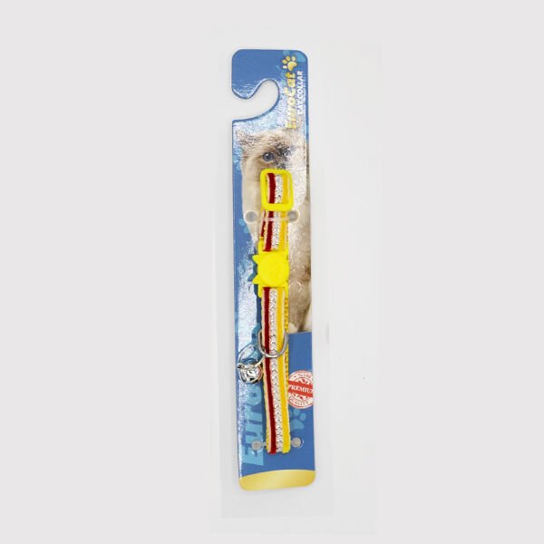 Euro Cat Kedi Boyun Tasması Yaldız Sarı 10 Mm 28 Cm