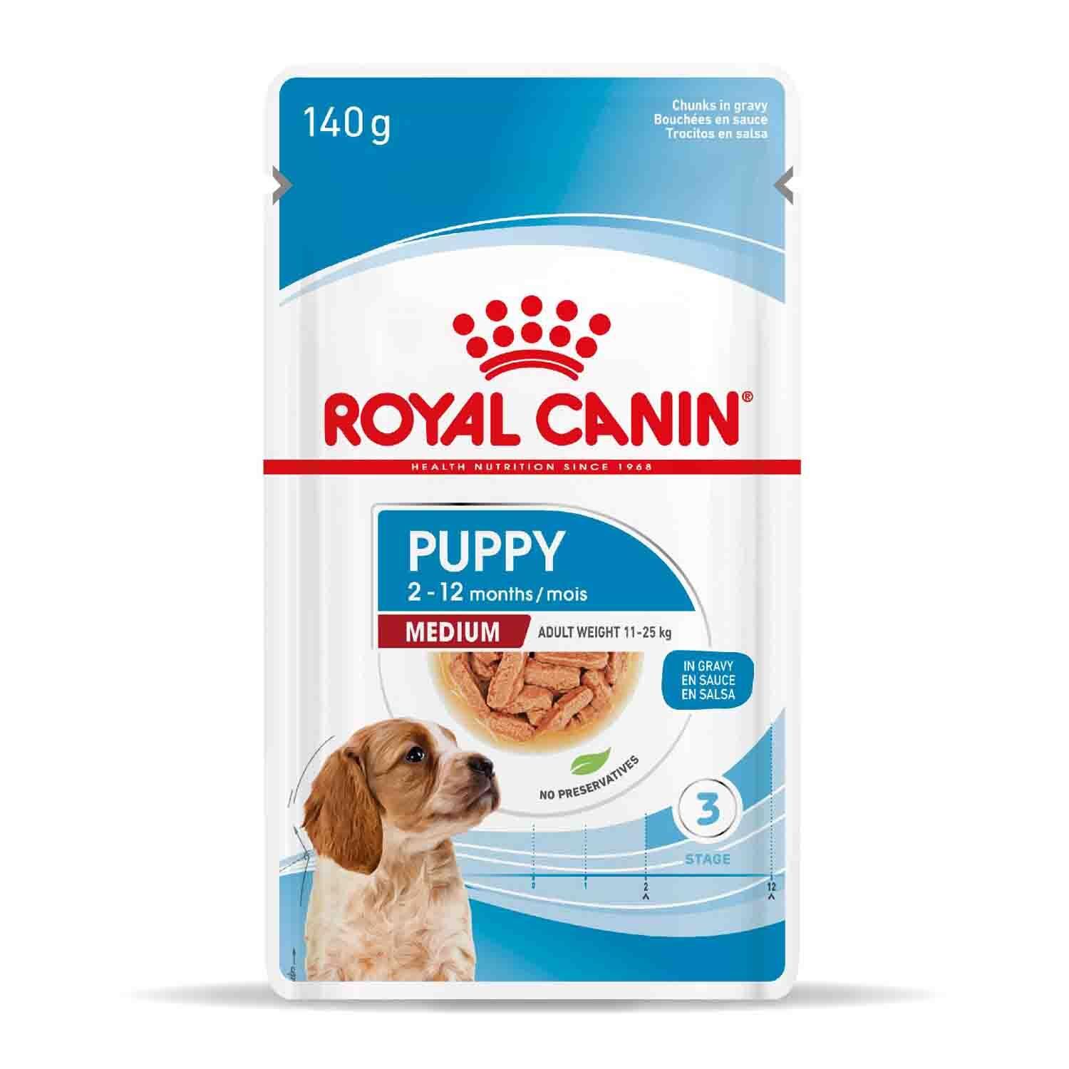Royal Canin Medium Puppy Orta Irk Yavru Köpekler İçin Parça Etli Konserve Mama 140 gr
