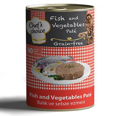 Chefs Choice Kıyılmış Balikli Sebzeli Ezme Yetişkin Kedi Konsevesi 400 Gr