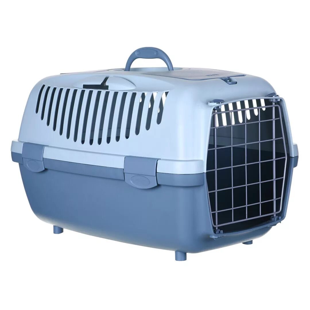 Stefanplast Gulliver 2 Metal Kapılı Kedi ve Küçük Irk Köpek Taşıma Çantası Mavi 55x36x35 Cm