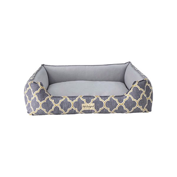 Pet Comfort Delta Merta Kedi ve Köpek Yatağı Açık Gri/Gri Medium 90x70 Cm
