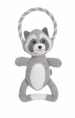 M-Pets Eco Chewtopia Rakun Peluş Kedi ve Köpek Oyuncağı 35x19x8 Cm Gri