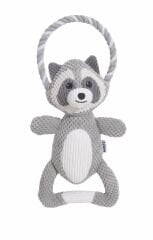 M-Pets Eco Chewtopia Rakun Peluş Kedi ve Köpek Oyuncağı 35x19x8 Cm Gri