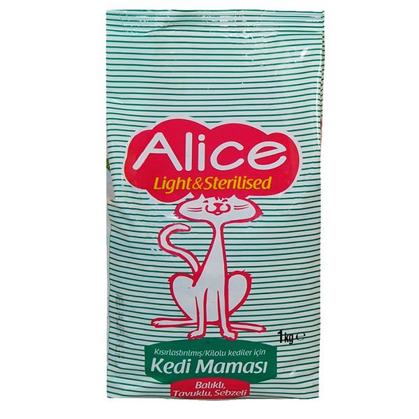 Alice Light Kısırlaştırılmış Somon Ve Karidesli Yetişkin Kedi Maması 12 Kg