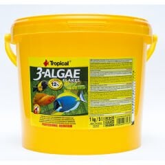 Tropical 3-Algae Flakes Tatlı ve Tuzlu Su Balıkları için Alg İçeren Balık Yemi 11 Lt 2 Kg