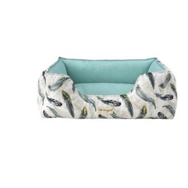 Pet Comfort Alpha Merta Kedi ve Köpek Yatağı Beyaz/Mint Medium 80x65 Cm