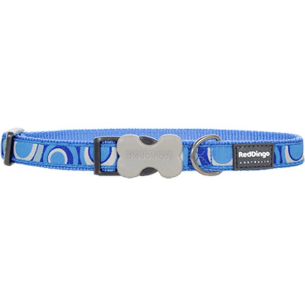 Red Dingo Circadelic Desenli Köpek Boyun Tasması Mavi 20 Mm