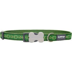 Red Dingo Cosmos Desenli Köpek Boyun Tasması Yeşil 25 Mm