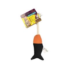 Pet Comfort İpli Balık Su Geçirmez Kedi Oyuncağı Lacivert/Turuncu 6x24 Cm