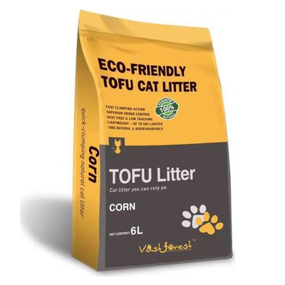 Dubex Tofu Mısır Kokulu Topaklanan Organik Kedi Kumu 6 Lt