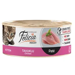 Felicia Tahılsız Tavuklu Kıyılmış Yavru Konserve Kedi Maması 1 Adet 85 Gr