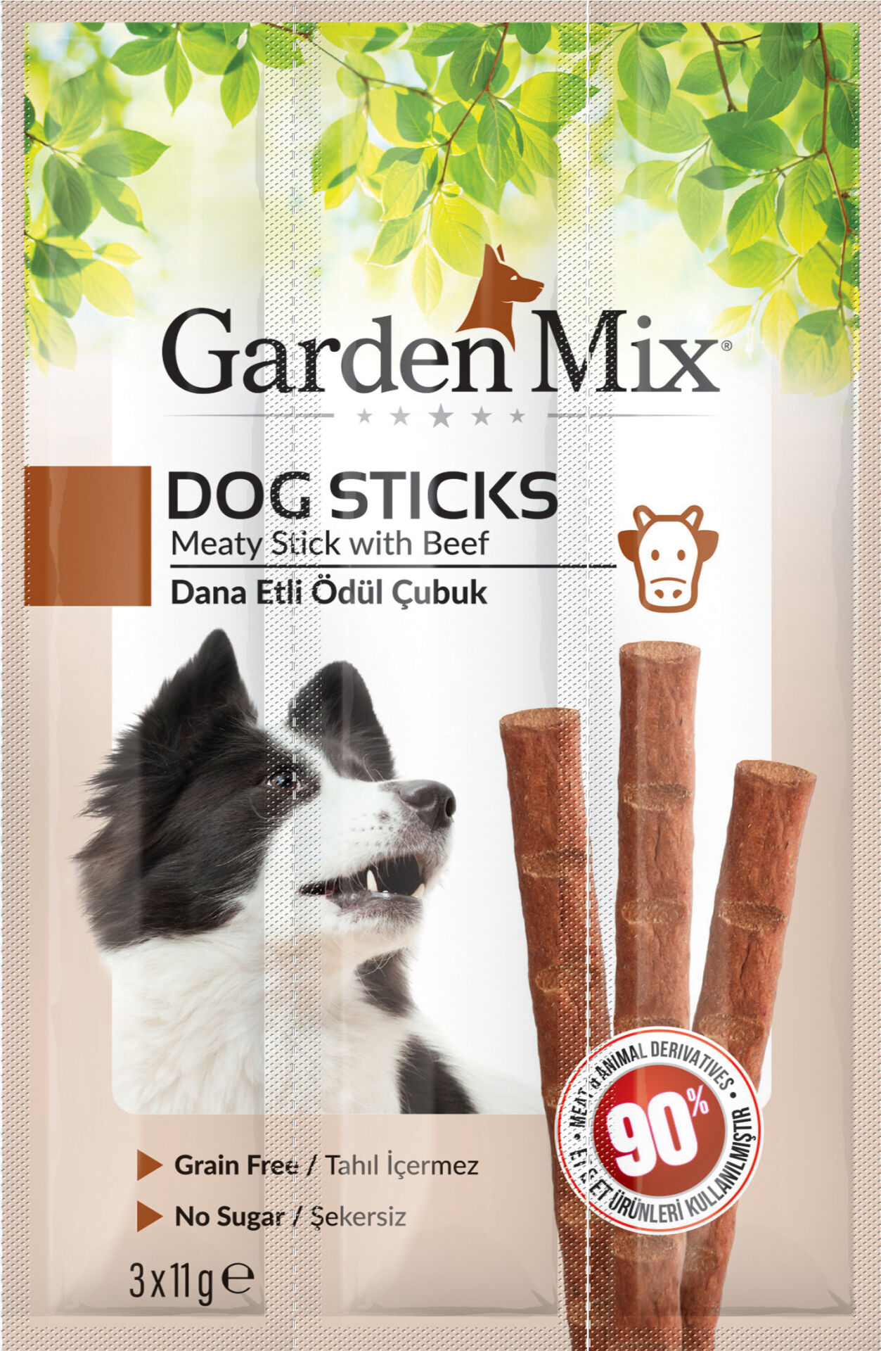 Garden Mix Dana Etli Köpek Stick Ödül 3 X 11gr