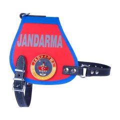Doggie Görevli Köpek Jandarma Armalı Üniforma Köpek Göğüs Tasması Xlarge Kırmızı 2.5x70-80 Cm