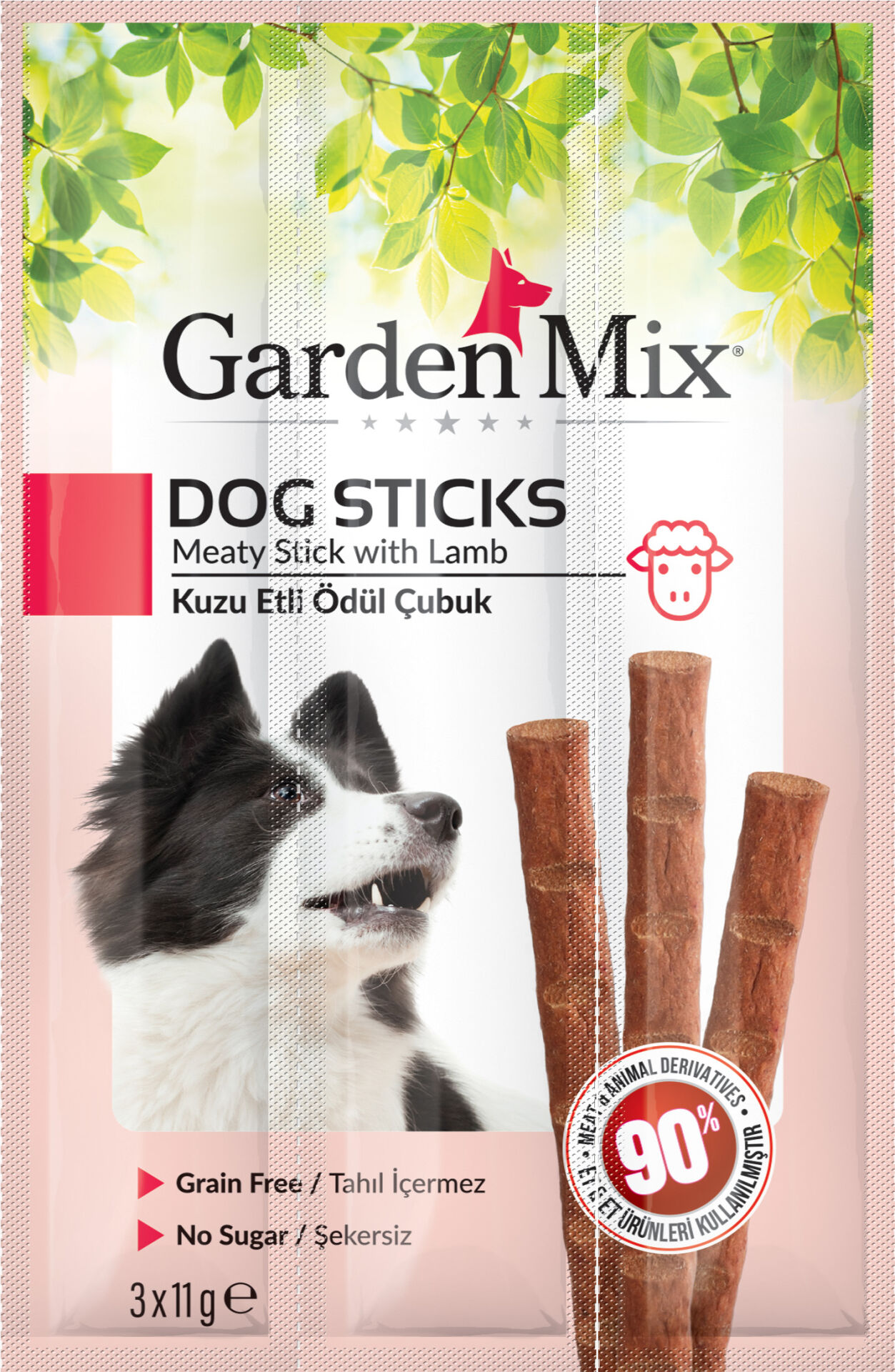 Garden Mix Kuzu Etli Köpek Stick Ödül 3 X 11 gr
