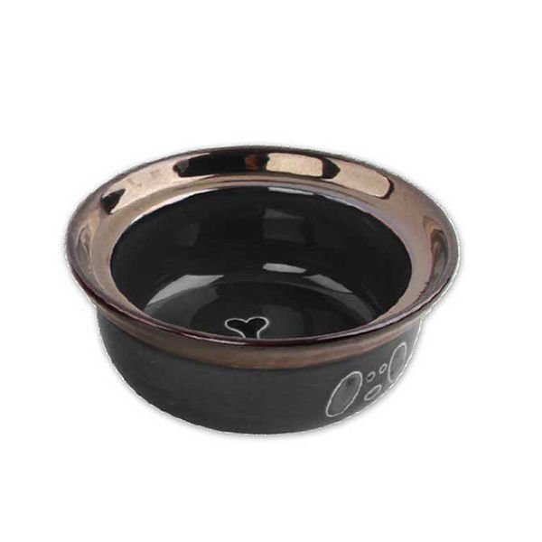 Pawise Köpek Seramik Mama Kabı Siyah 450 Ml
