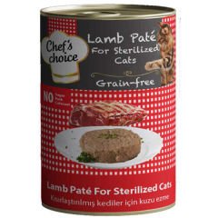 Chefs Choice Kıyılmış Kuzulu Kısırlaştırılmış Yetişkin Konserve Kedi Maması 400 Gr