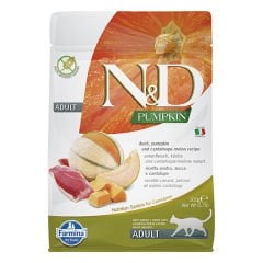 N&D Pumpkin Balkabaklı Ördek ve Kavunlu Yetişkin Kedi Maması 300 Gr