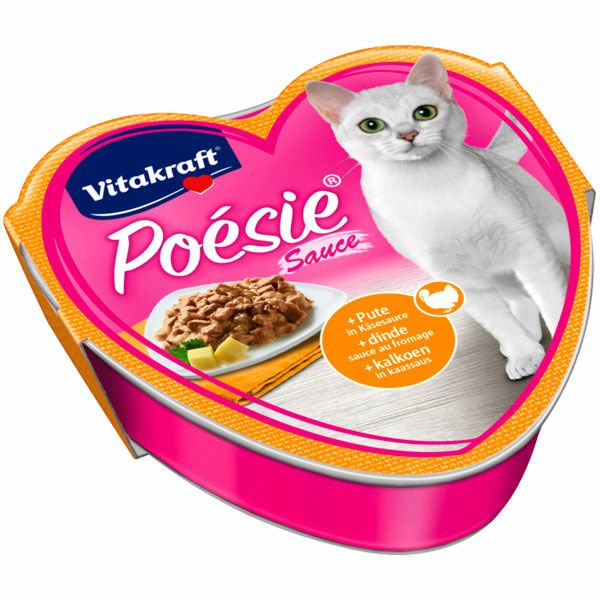 Vitakraft Poesie Peynir Soslu ve Hindili Yetişkin Konserve Kedi Maması 85 Gr