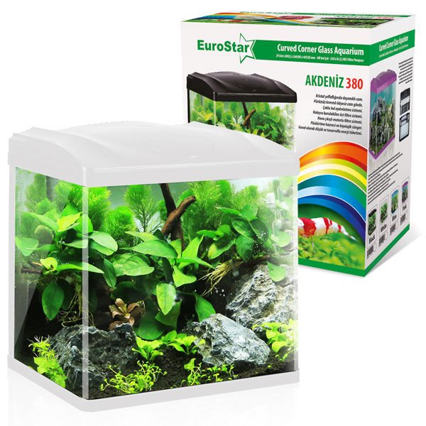 Euro Star Akdeniz Akvaryum Beyaz Led 4W 38x26x40.5 Cm