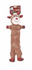 M-Pets Christmas Prancer İnek Şeklinde Peluş Kedi ve Köpek Oyuncağı 54x20x10 Cm Kahverengi