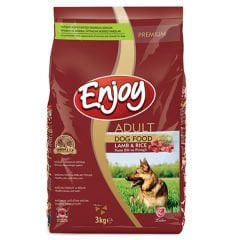 Enjoy Kuzulu ve Pirinçli Yetişkin Köpek Maması 3 Kg
