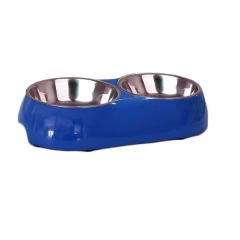 Pet Loves Melamin Kedi ve Köpek Mama ve Su Kabı Lacivert 350 Ml 2 Adet