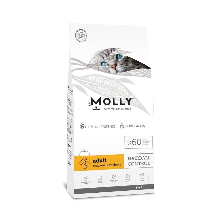 Molly Düşük Tahıllı Hypoallergenic Tavuklu ve Hamsili Yetişkin Kedi Maması 2 Kg