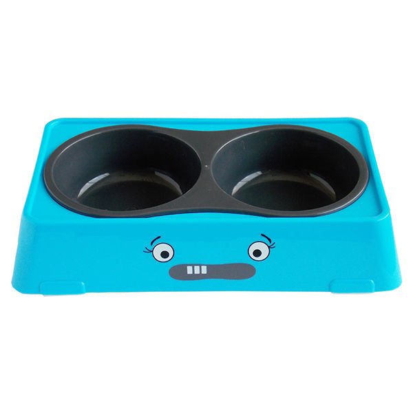 Eastland Plastik Köpek Mama ve Su Kabı 2 Adet 23.5x14 Cm