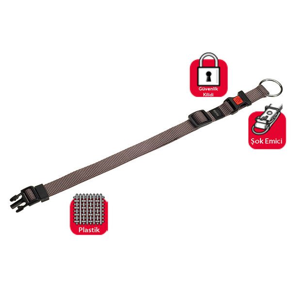 Karlie Kilitli Köpek Boyun Tasması Small Gri 20 Mm 30-45 Cm