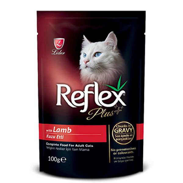 Reflex Plus Kuzulu Soslu Yetişkin Konserve Kedi Maması 100 Gr