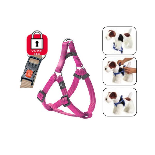 Karlie Kilitli Köpek Göğüs Tasması Xsmall Pembe 20-35 Cm