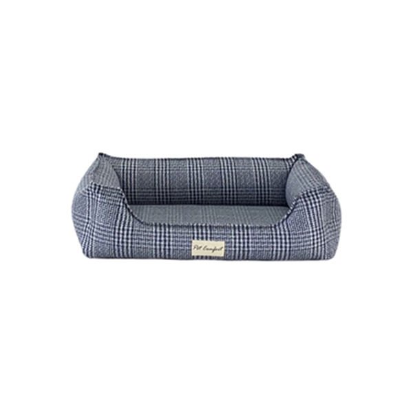 Pet Comfort Delta Varius Kedi ve Köpek Yatağı Kareli Mavi Small 60x75 Cm