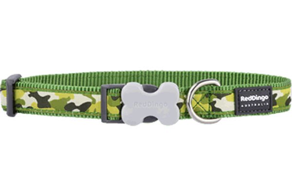 Red Dingo Kamuflaj Köpek Boyun Tasması Yeşil 15 Mm