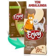 Enjoy Tavuklu Yetişkin Kedi Maması 15 Kg