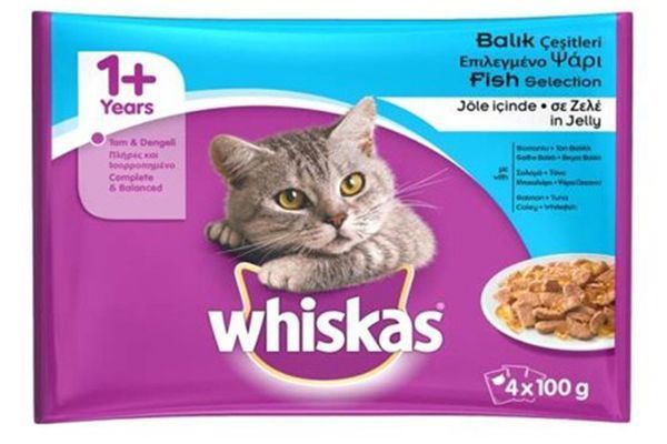 Whiskas Pouch Multipack Balıklı Yetişkin Konserve Kedi Maması 1 Adet 4x100 Gr