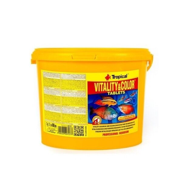 Tropical Vitality Color Tablet Tropikal Balıklar için Renklendirici Tablet Balık Yemi 2 Kg 4500 Tablet