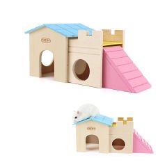 Carno Kemirgen Merdivenli Ahşap Hamster Evi 25 Cm