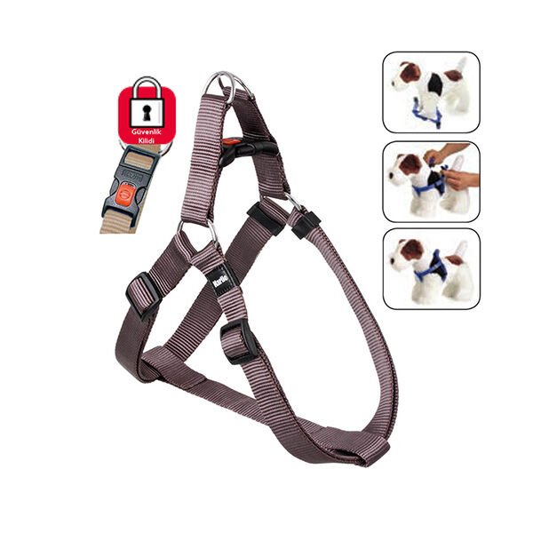 Karlie Kilitli Köpek Göğüs Tasması Small Kahverengi 25-45 Cm