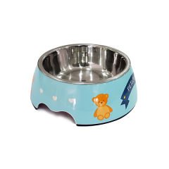 Pet Loves Melamin Kedi ve Köpek Mama ve Su Kabı Ayıcık Desenli 700 Ml 22x21x7.5 Cm